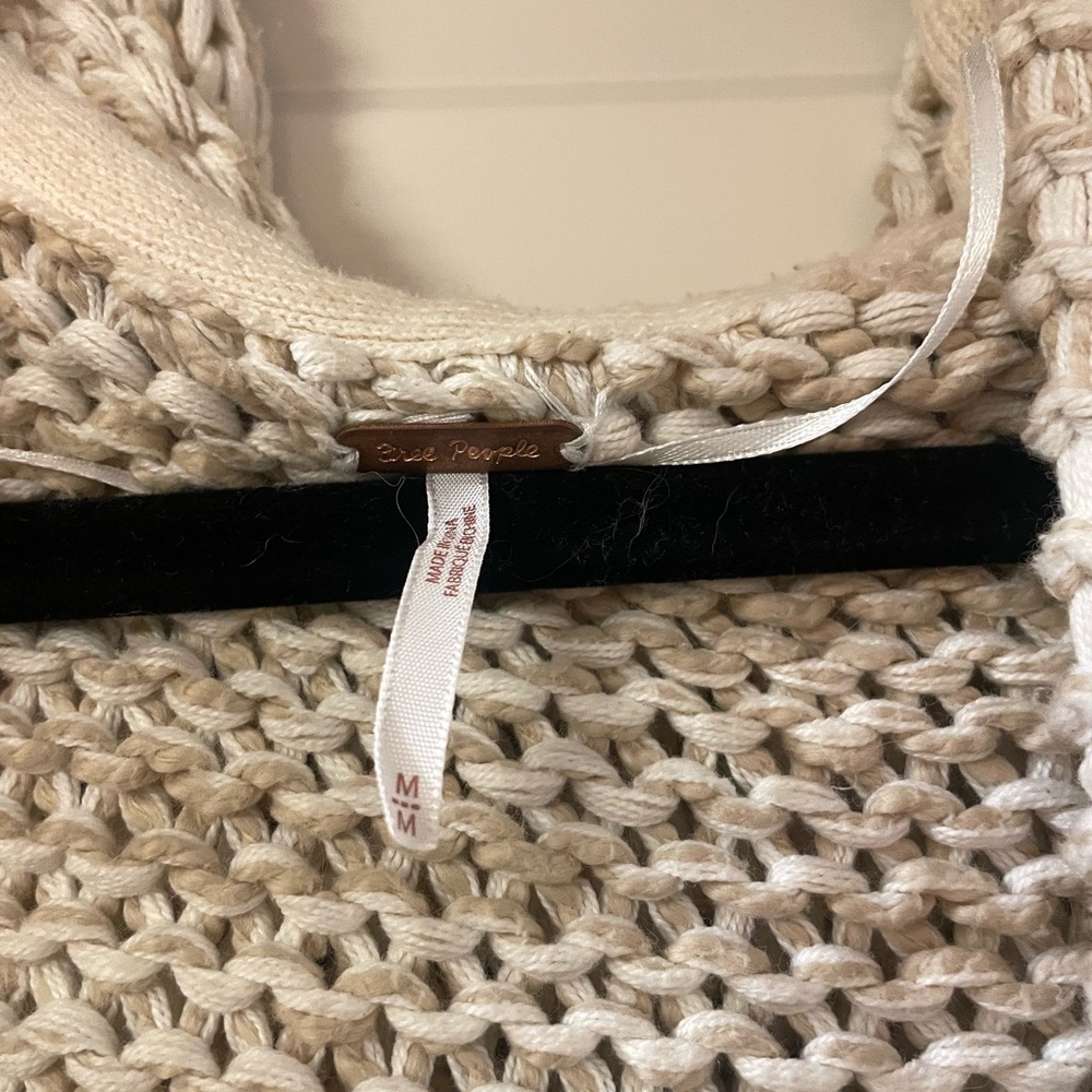 Free People Cream Hooded Cardigan - Picture 2 of 5